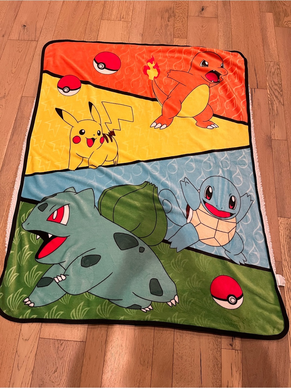 Pokémon multi character fleece blanket